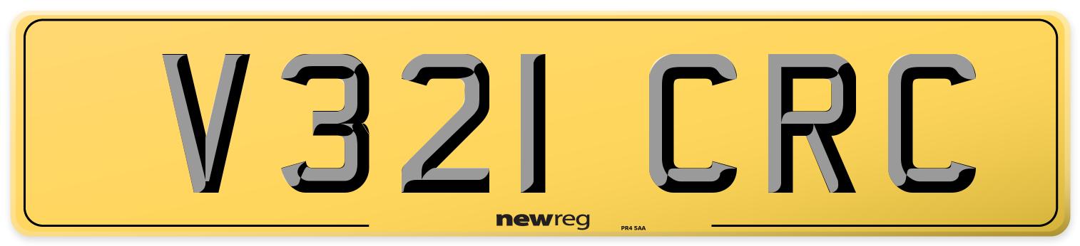 V321 CRC Rear Number Plate