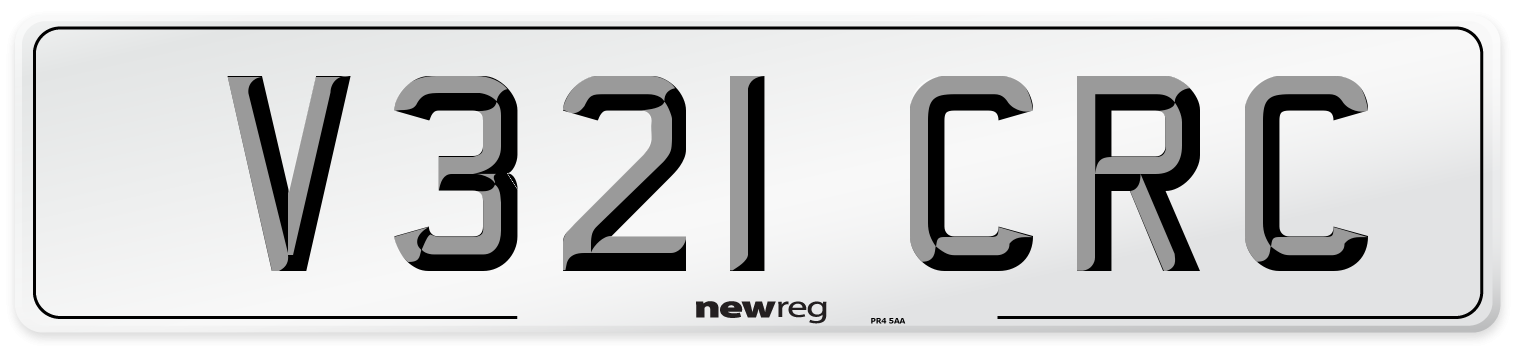 V321 CRC Front Number Plate