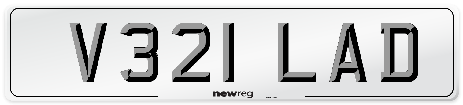 V321 LAD Front Number Plate