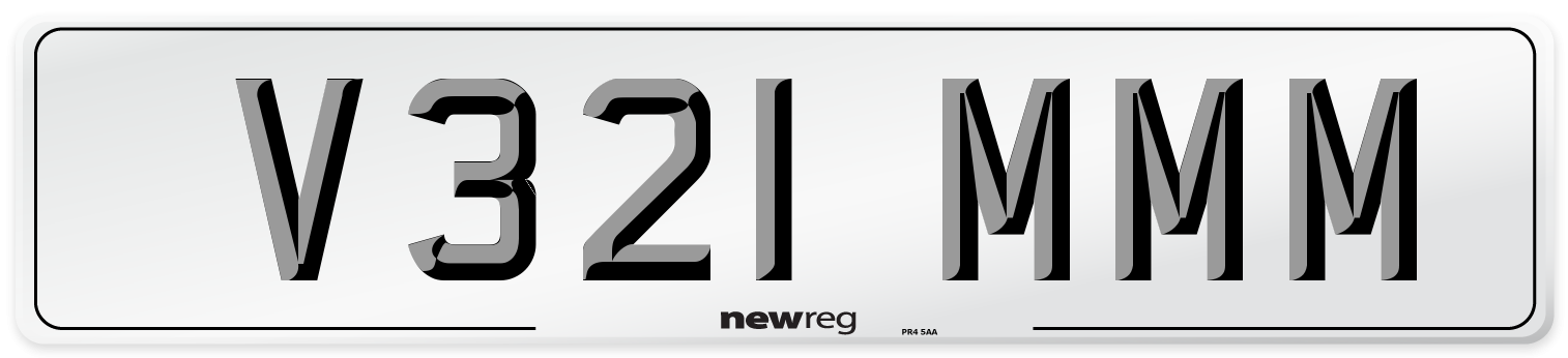 V321 MMM Front Number Plate
