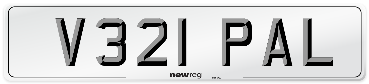 V321 PAL Front Number Plate