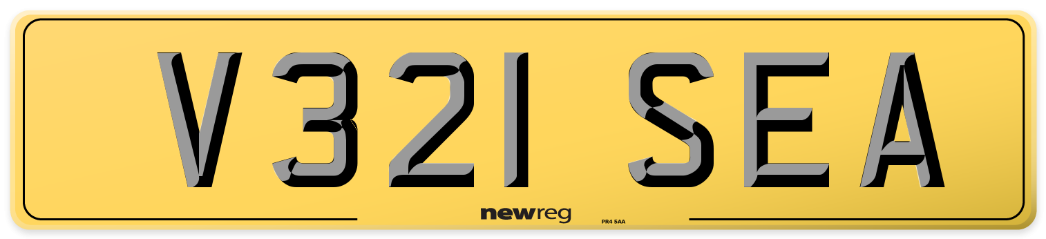 V321 SEA Rear Number Plate