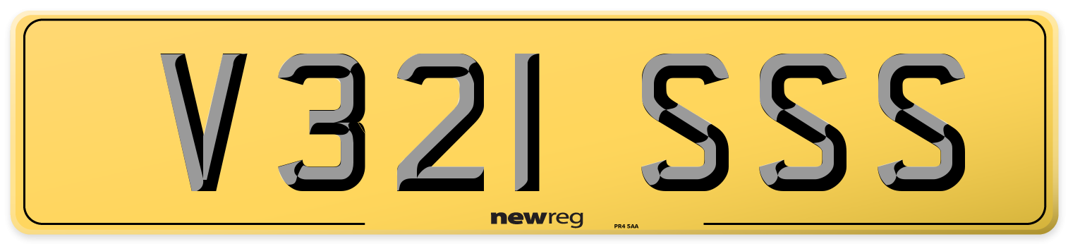 V321 SSS Rear Number Plate