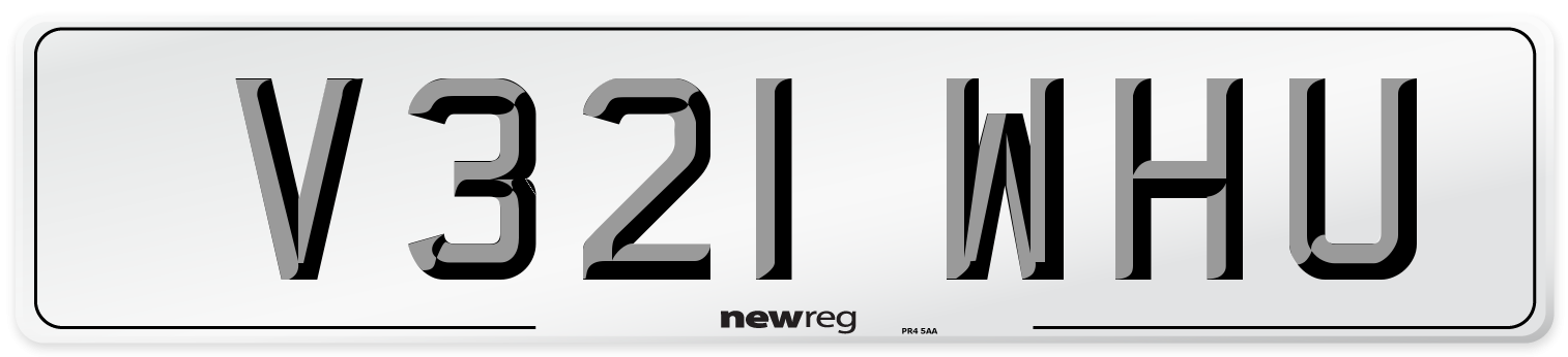 V321 WHU Front Number Plate