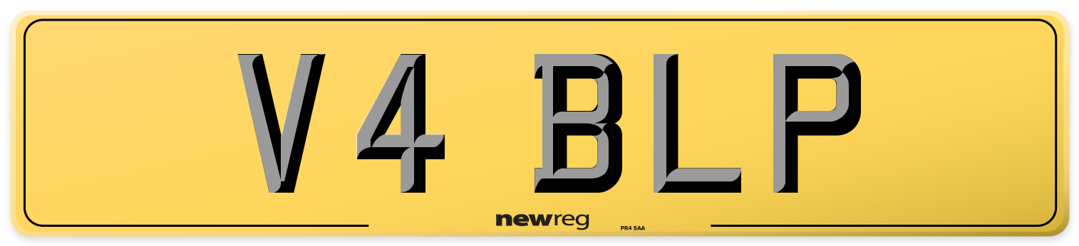 V4 BLP Rear Number Plate