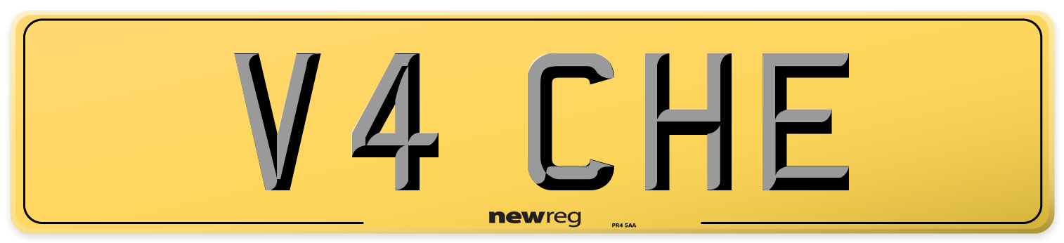 V4 CHE Rear Number Plate