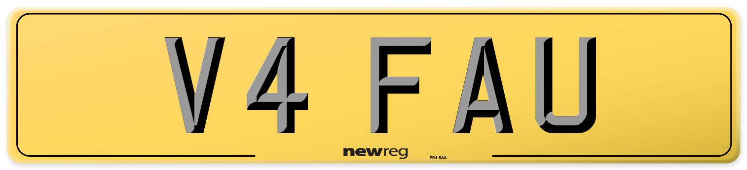V4 FAU Rear Number Plate