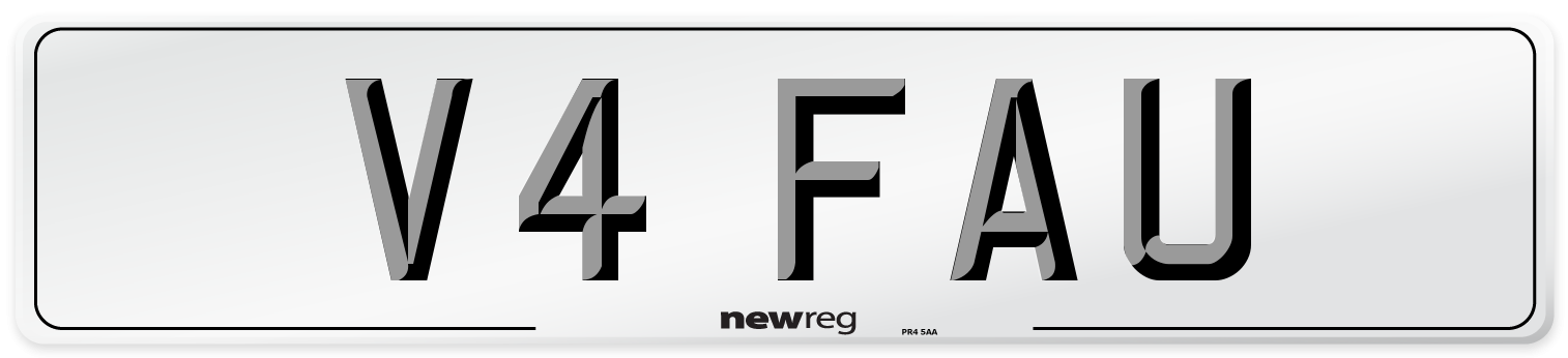 V4 FAU Front Number Plate