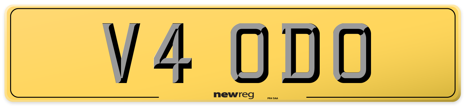 V4 ODO Rear Number Plate