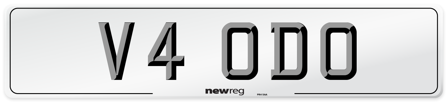 V4 ODO Front Number Plate