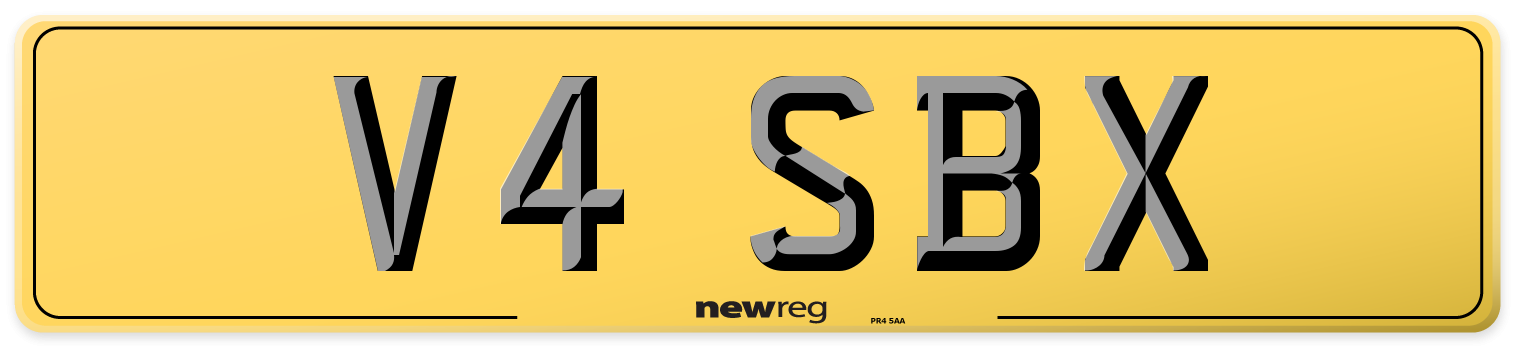 V4 SBX Rear Number Plate