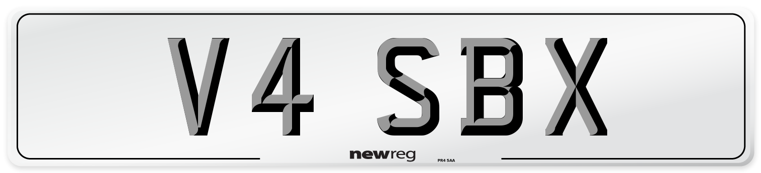 V4 SBX Front Number Plate