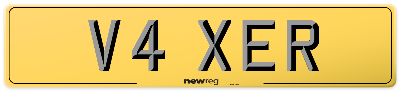 V4 XER Rear Number Plate