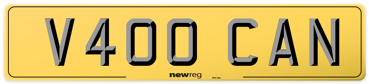 V400 CAN Rear Number Plate