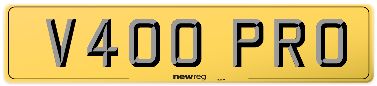 V400 PRO Rear Number Plate