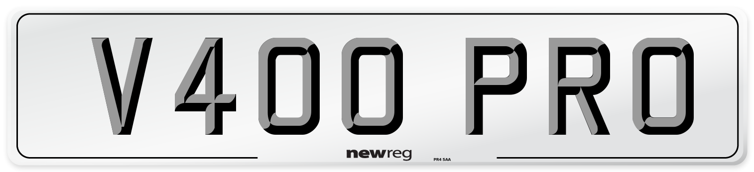 V400 PRO Front Number Plate