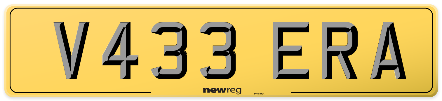 V433 ERA Rear Number Plate
