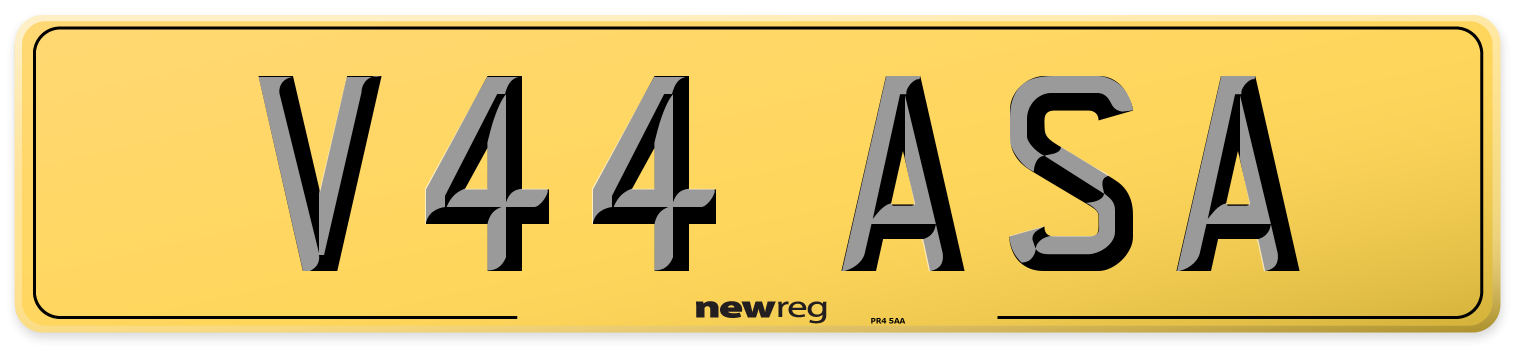 V44 ASA Rear Number Plate