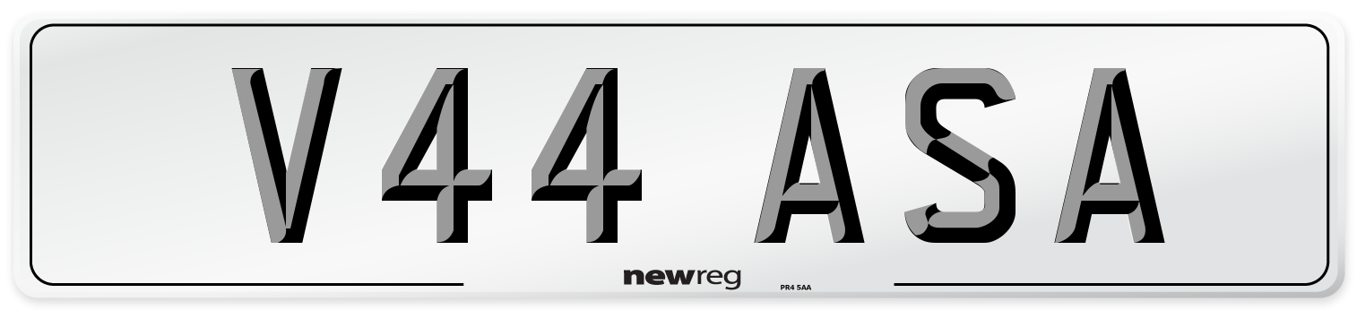 V44 ASA Front Number Plate