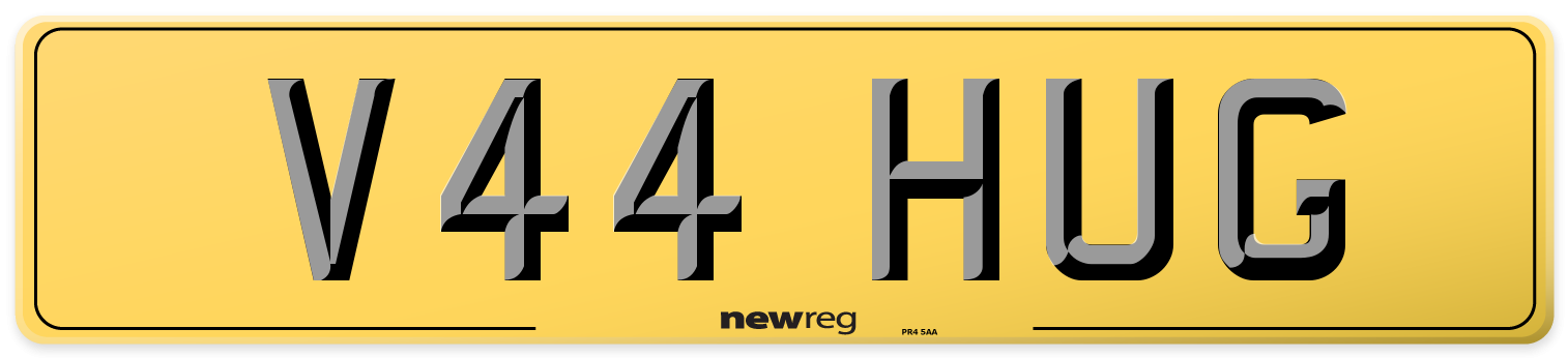 V44 HUG Rear Number Plate