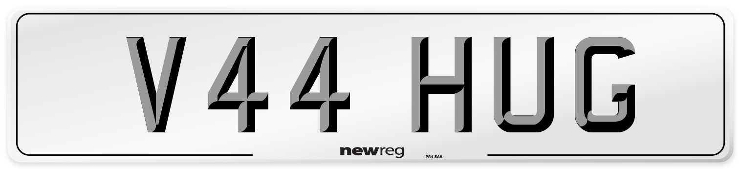 V44 HUG Front Number Plate