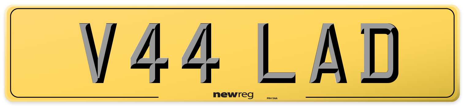 V44 LAD Rear Number Plate