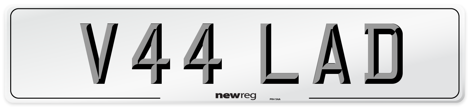 V44 LAD Front Number Plate
