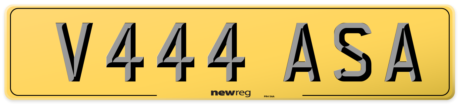 V444 ASA Rear Number Plate