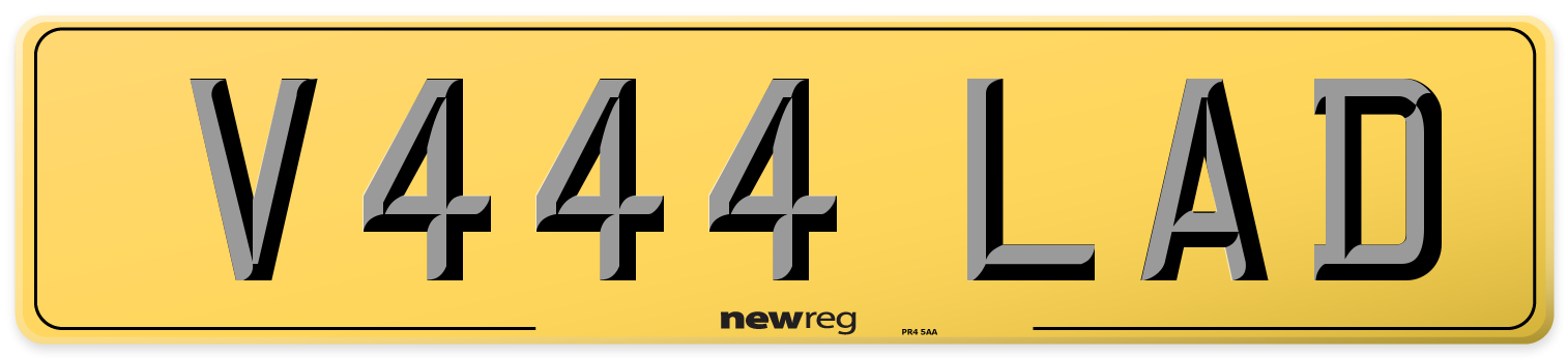V444 LAD Rear Number Plate