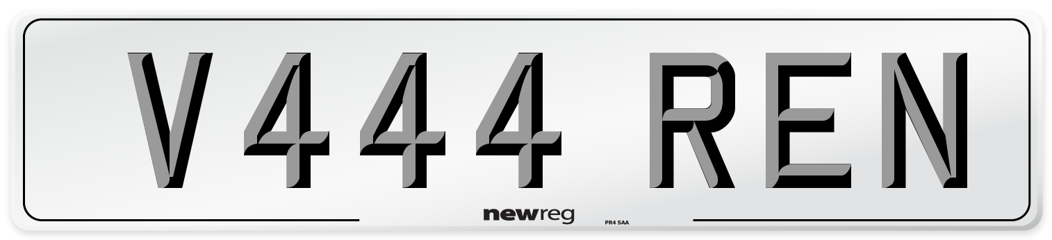 V444 REN Front Number Plate