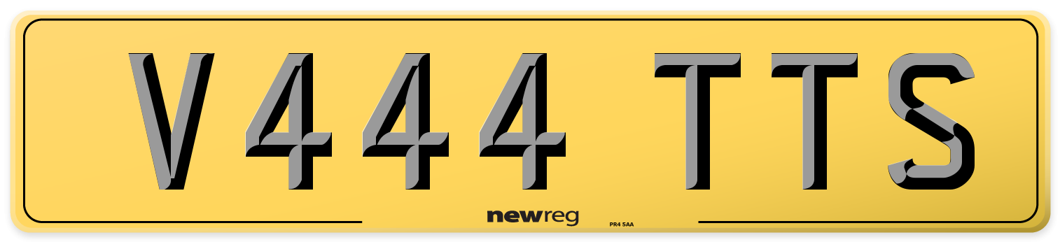 V444 TTS Rear Number Plate