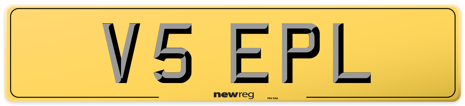 V5 EPL Rear Number Plate