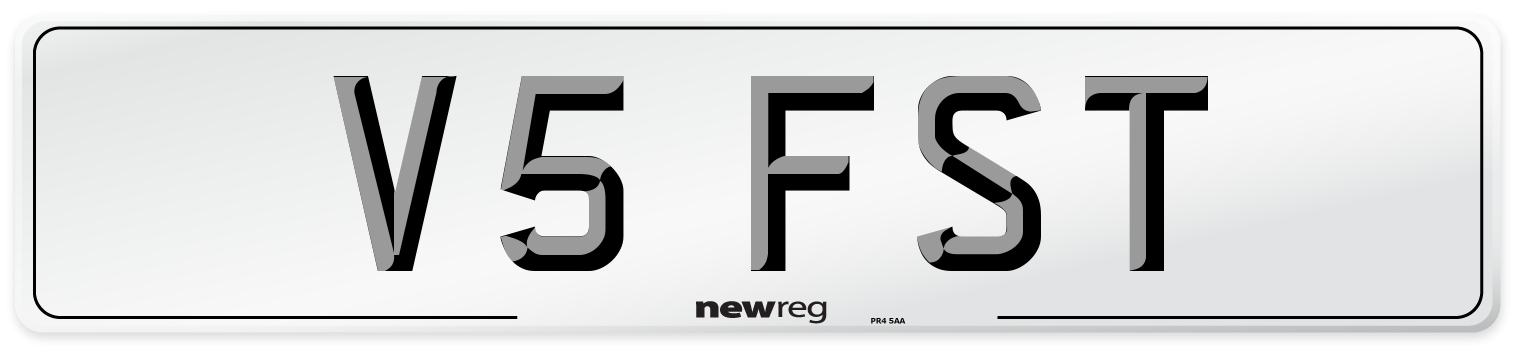 V5 FST Front Number Plate