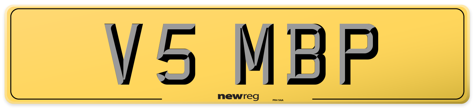 V5 MBP Rear Number Plate