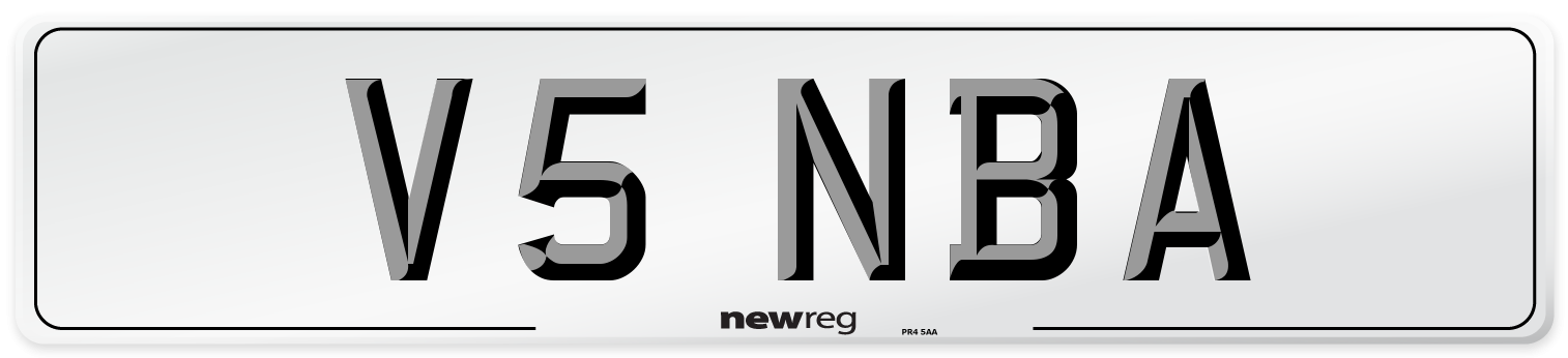 V5 NBA Front Number Plate