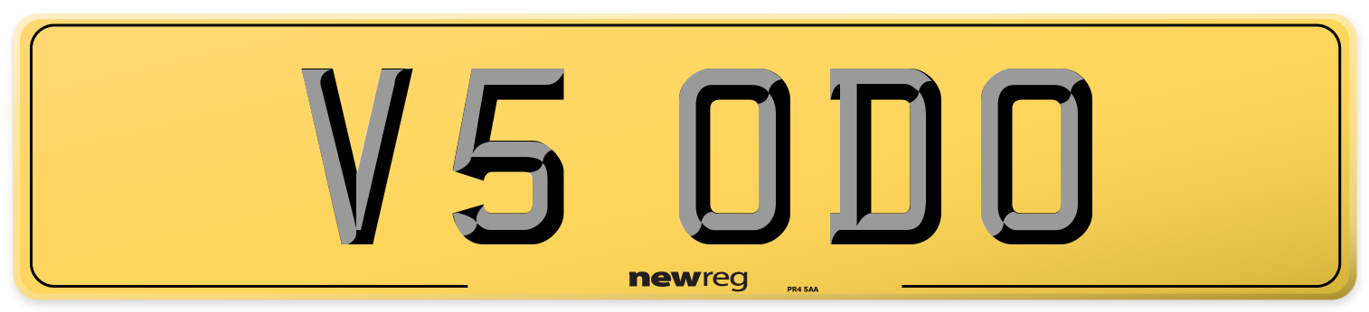 V5 ODO Rear Number Plate