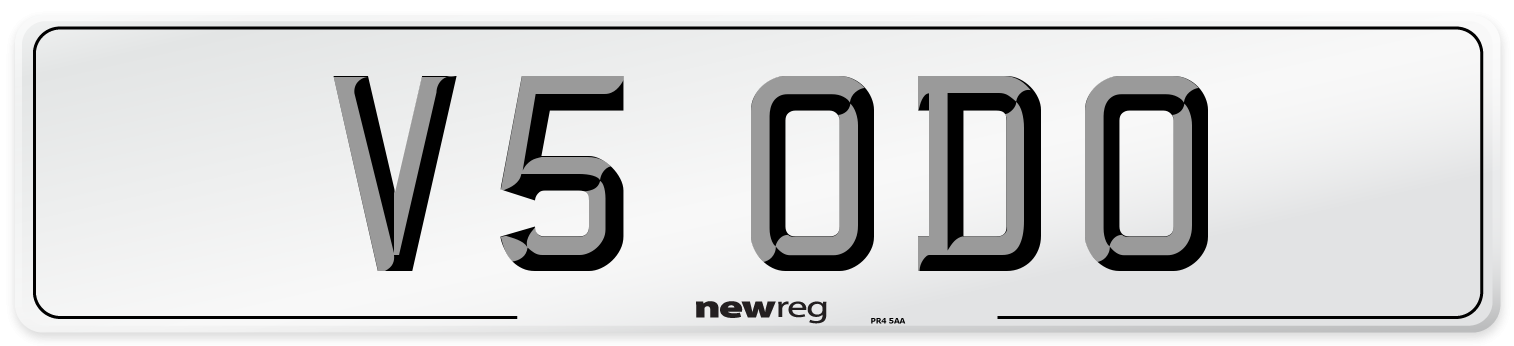V5 ODO Front Number Plate