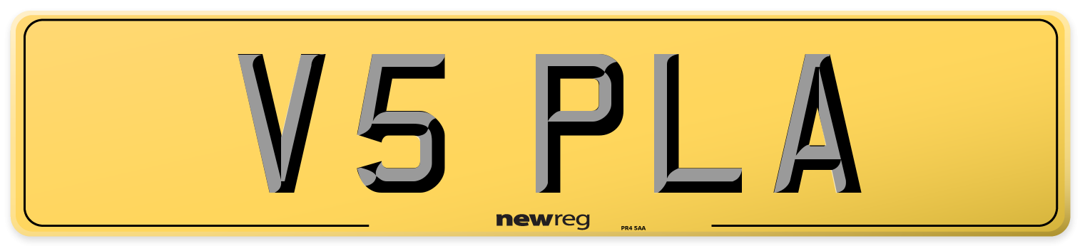 V5 PLA Rear Number Plate