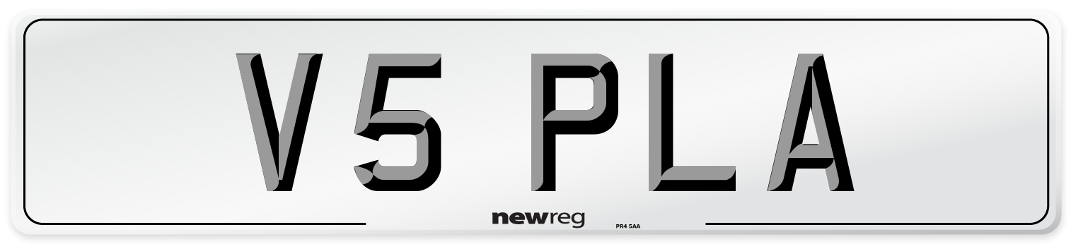 V5 PLA Front Number Plate