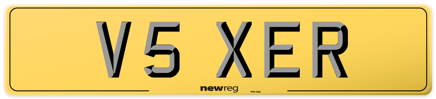 V5 XER Rear Number Plate