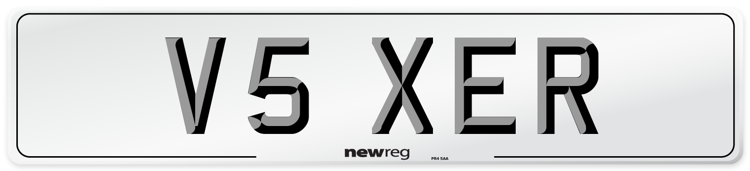 V5 XER Front Number Plate