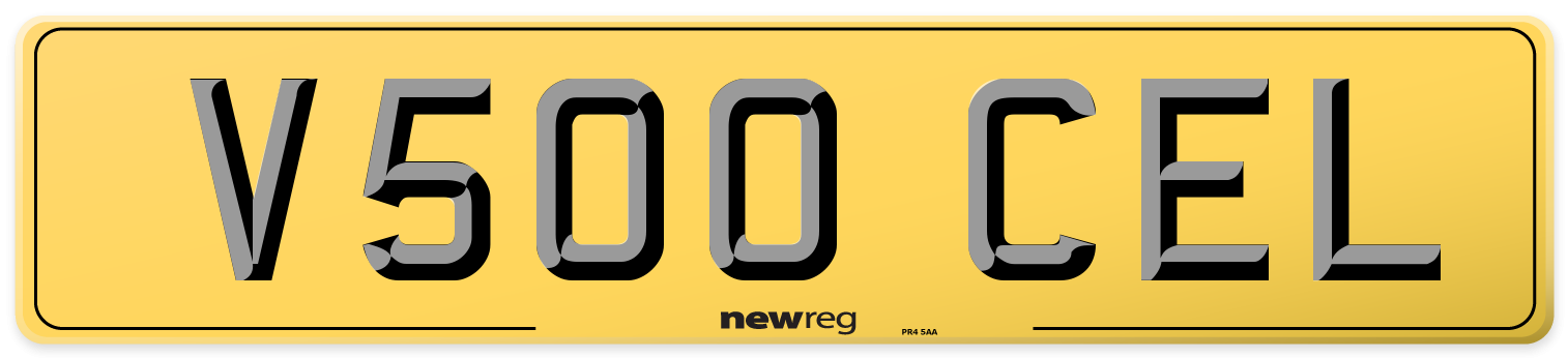 V500 CEL Rear Number Plate