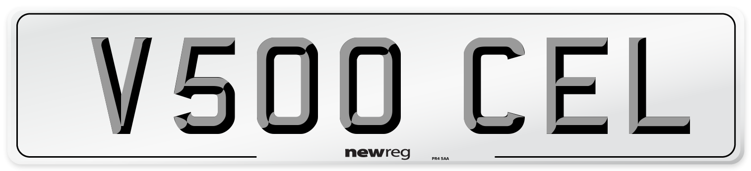 V500 CEL Front Number Plate