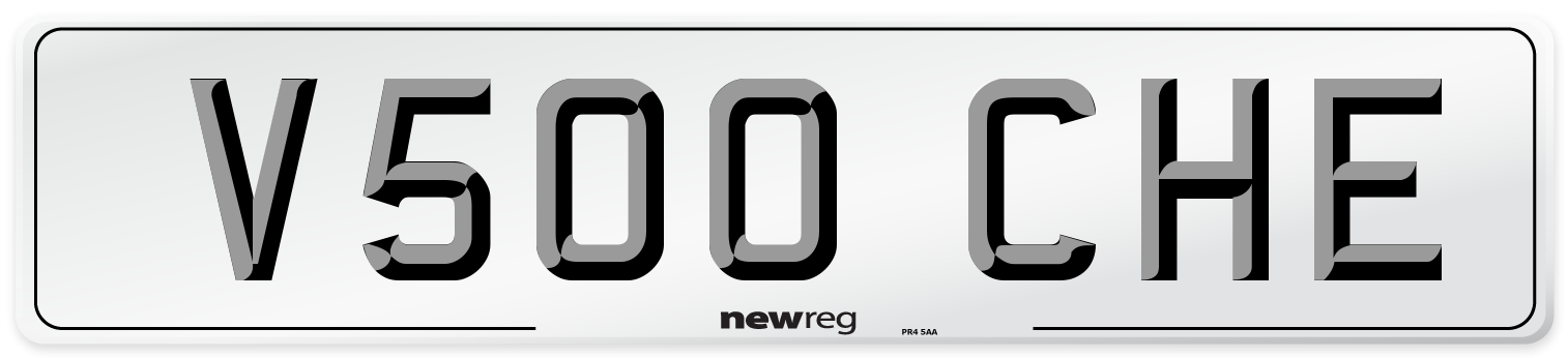 V500 CHE Front Number Plate