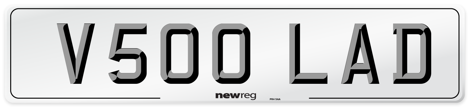 V500 LAD Front Number Plate