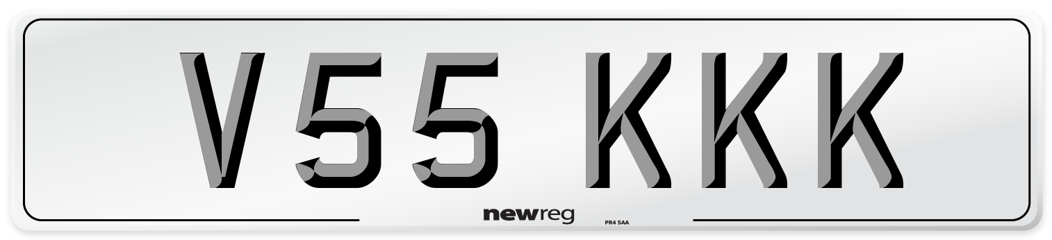 V55 KKK Front Number Plate