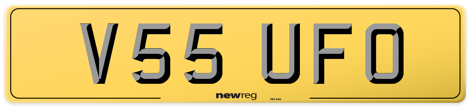 V55 UFO Rear Number Plate