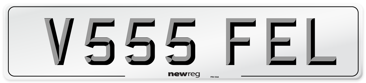 V555 FEL Front Number Plate