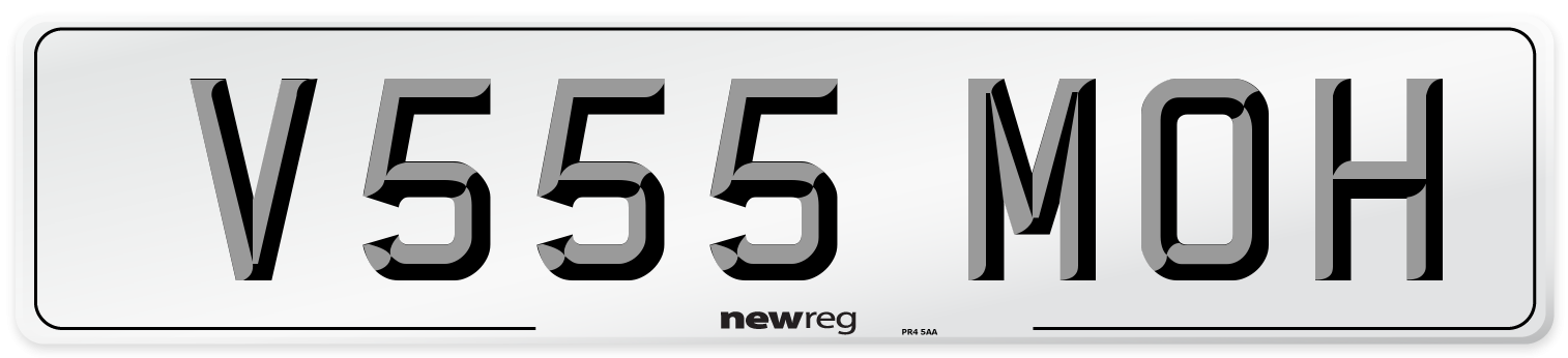 V555 MOH Front Number Plate