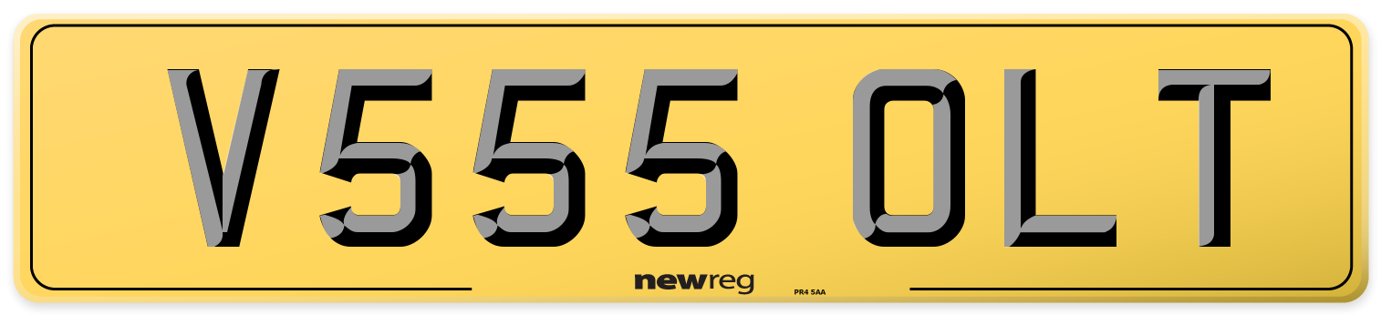 V555 OLT Rear Number Plate